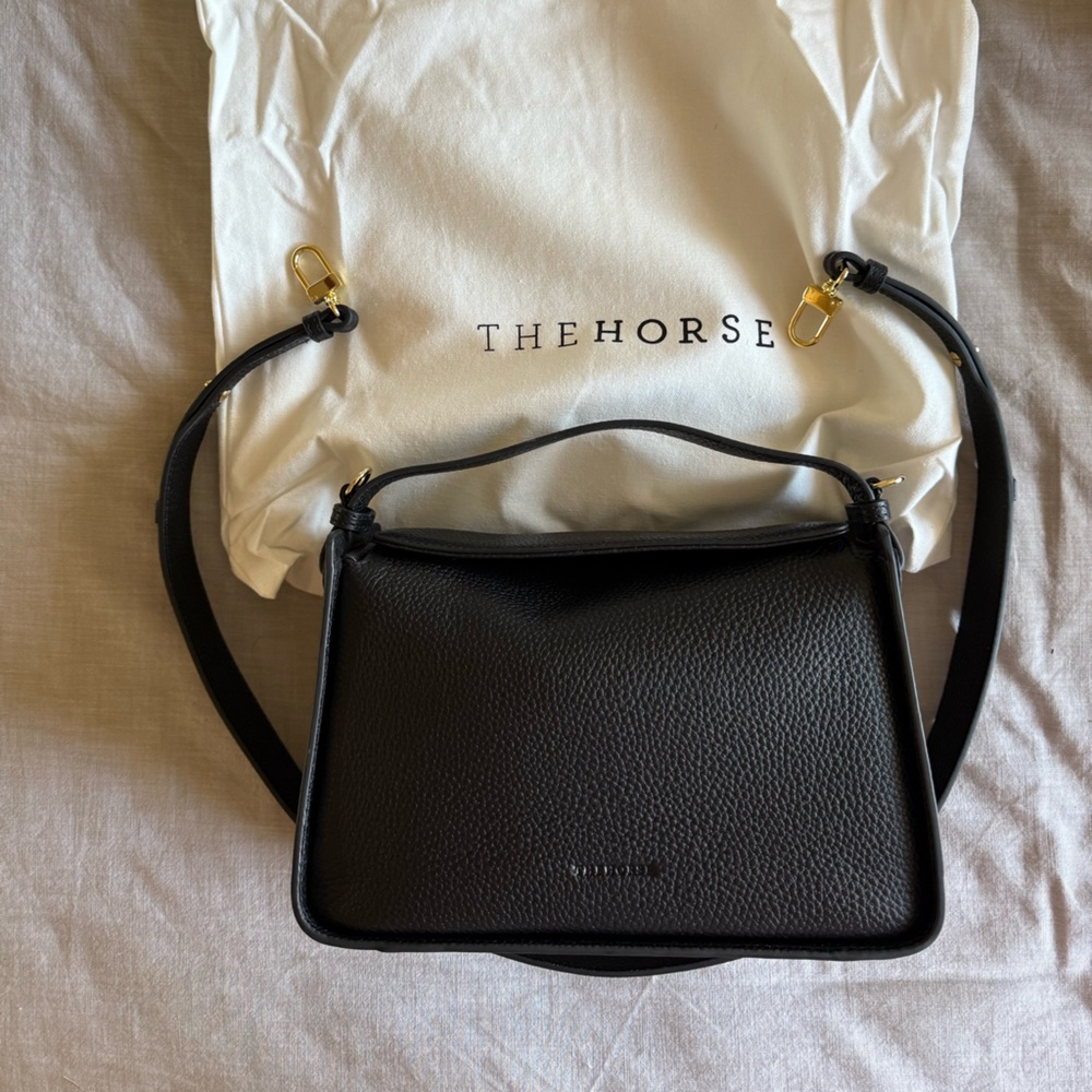 The Horse Black Clementine Shoulder Bag with Gold Hardware - Picture 2 of 5